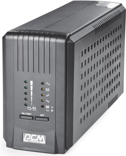 Powercom Smart King Pro+ SPT-500, Line-Interactive, 500VA/400W, Tower, 5*IEC320-C13 (2 surge & 3 batt), black (1154030)
