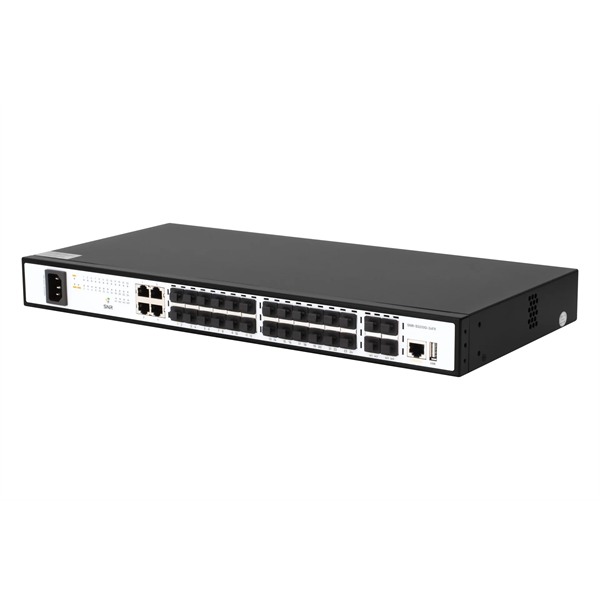 Фото SNR Управляемый коммутатор уровня 2+, 20 портов 100/1000Base-X SFP, 4 порта Combo 10/100/1000Base-T|100/1000Base-X SFP, 4 порта 1/10G SFP+, встроенный БП ~220V AC