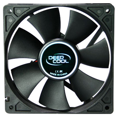 DEEPCOOL Xfan120 120x120x25мм (64шт./кор, пит. от мат.платы и БП, черный, 1300об/мин) Retail blister (DP-FDC-XF120)