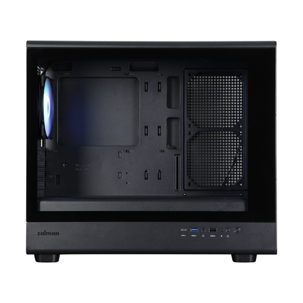 Фото ZALMAN M5, MATX, BLACK, WINDOW, 1xCombo (3.5'' or 2.5''), 1x3.5", 2x2.5", 1xUSB2.0, 1xUSB3.0, 1xUSB Type-C, FRONT 3x120mm ARGB, REAR 1x120mm ARGB