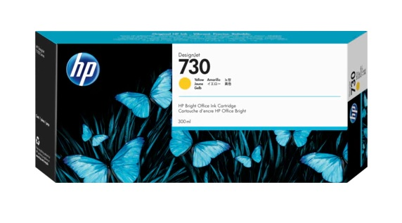 Cartridge HP 730 для DesignJet T1600/T1700/T2600, 300 мл, желтый