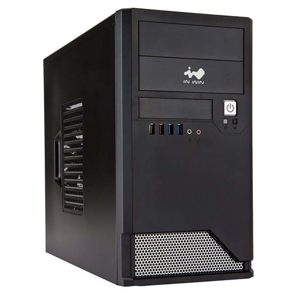 Mini Tower InWin EMR048 Black __________ U2.0*2+U3.0*2+A(HD) mATX (без блока питания)