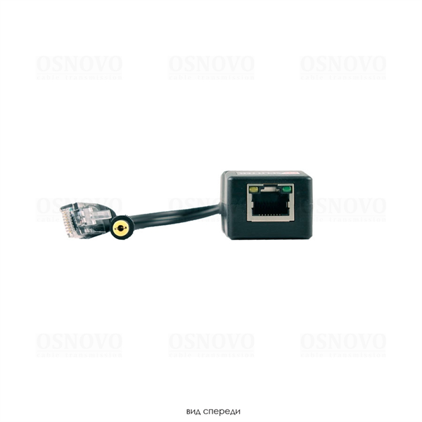 Фото OSNOVO PoE Splitter/3 PoE-сплиттер Fast Ethernet. Соответствует стандартам PoE IEEE 802.3af/at. Предназначен для питания оконечных сетевых устройств, не поддерживающих PoE. Порты: вх. - RJ45(10/100 Ba