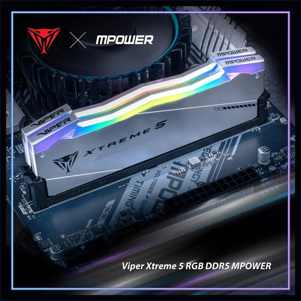 Фото Patriot Viper XTREME DDR5 DIMM MPOWER 32GB 6000MHz KIT 2*16GB CL30 30-40-40-76 1.35V RGB