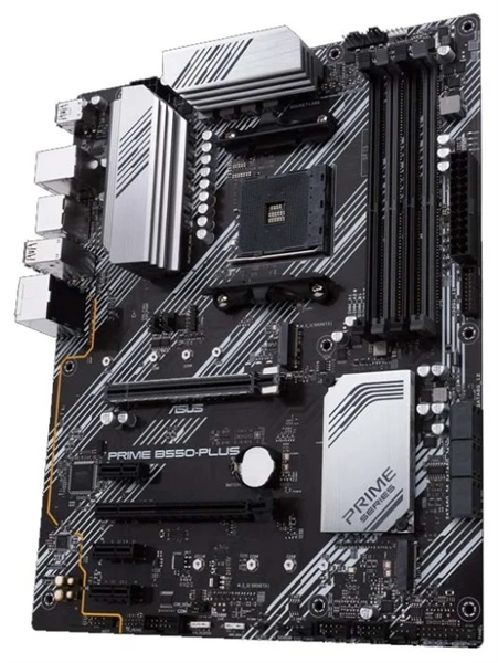Фото ASUS PRIME B550-PLUS, AM4, B550, 4*DDR4, 6*SATA, 2*M.2, 6*USB 3.2, 2*USB 2.0, 2*PCIx16, 3*PCIx1, DP+HDMI, ATX ; 90MB14U0-M0EAY0