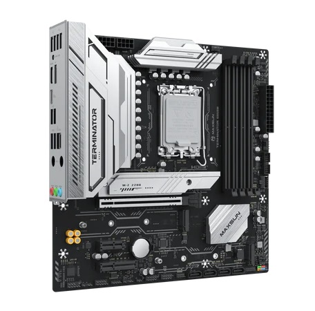Фото MAXSUN MS-Terminator B860M, LGA1851, B860, 4*DDR5, 4*SATA3, 3*M.2, USB 3.2, USB 2.0, Type-C, 1*PCIEx16, 1*PCIex4, 1*PCIex1, HDMI+DP, mATX
