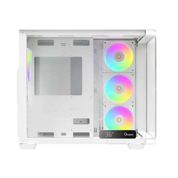 Фото Ocypus Iota C70 WH Curve ARGB Digital, ATX, Type-C*1, USB3.0*2, REAR 1x120mm ARGB, MB SIDE 3x120mm ARGB