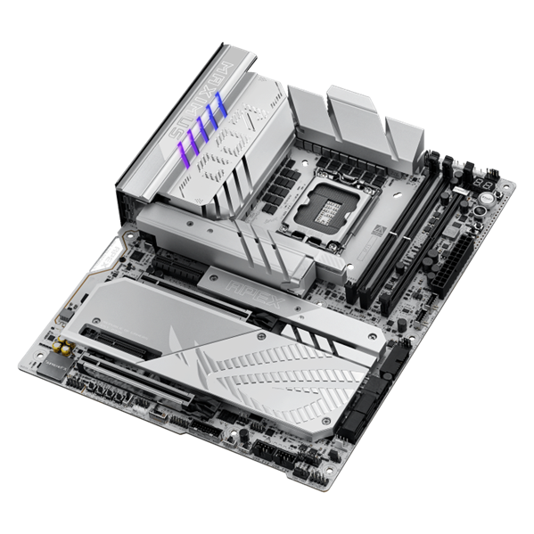 Фото ASUS ROG MAXIMUS Z890 APEX, LGA1851, Z890, 2*DDR5, 4*SATA, 6*M.2, 8*USB 3.2, Type-C, 2*PCIx16, 2*PCIx4, 2*Thunderbolt™ 4, ATX; 90MB1IP0-M0EAY0
