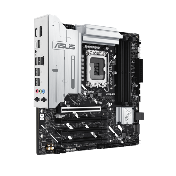Фото ASUS PRIME Z890M-PLUS WIFI, LGA1851, Z890, 4*DDR5, 6*SATA, 3*M.2, 5*USB 3.2, 4*USB 2.0, Type-C, 3*PCIx16, HDMI+DP, mATX; 90MB1J80-M0EAY0
