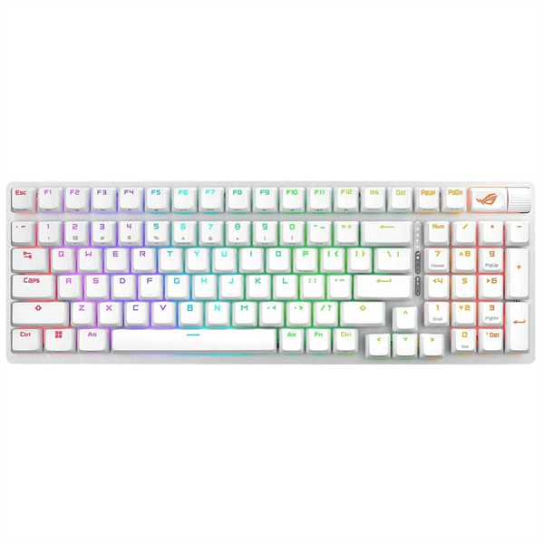 Фото ASUS X901 ROG STRIX SCOPE II 96 WIRELESS, 2.4 GHz RF, Bluetooth, 96%, PBT, RGB, White