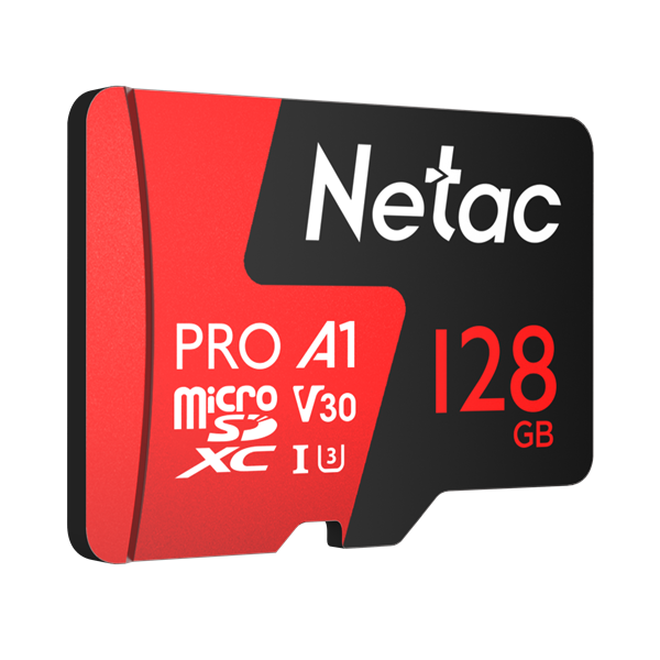 Фото Netac P500 Extreme PRO 128GB MicroSDXC V30/A1/C10 up to 100MB/s, retail pack with SD Adapter