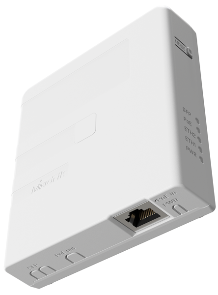 MikroTik GPEN 21, Gigabit Passive Ethernet Network, Fixed Smart PoE injector with SFP cage
