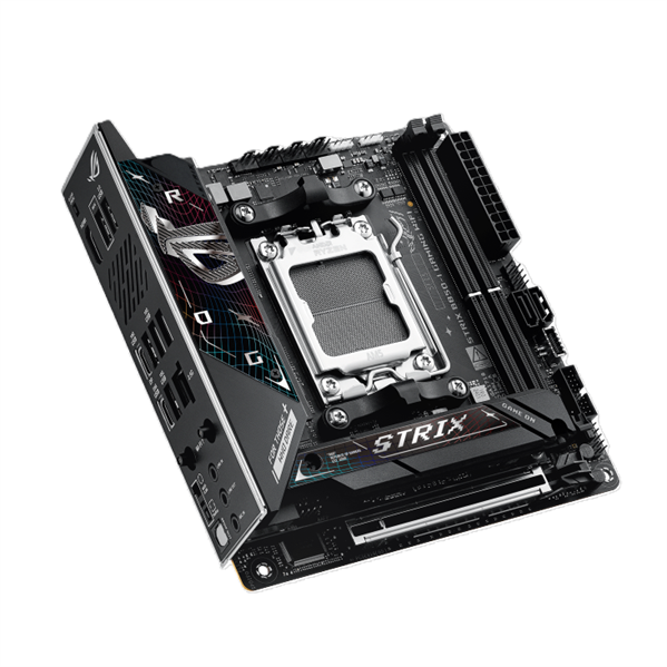 Фото ASUS ROG STRIX B850-I GAMING WIFI, AM5, B650, 2*DDR5, 2*SATA, 2*M.2, 4*USB 3.2, 2*USB 2.0, Type-C, 2*PCIx16, HDMI, mITX; 90MB1K30-M0EAY0