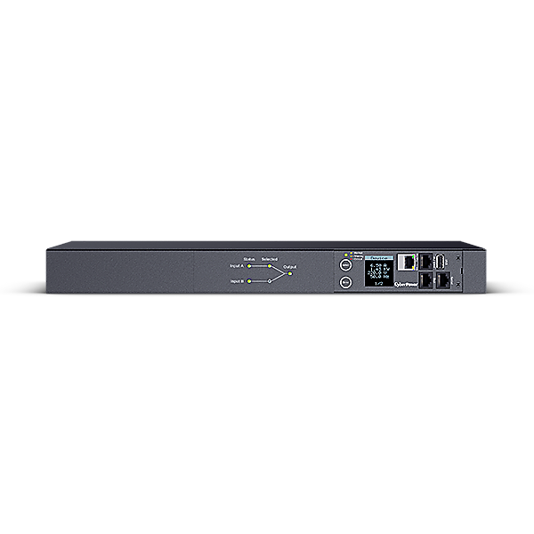 Фото Панель питания распределительная CyberPower ATS CyberPower (PDU20SWHVIEC10ATNET) 1U type, 16Amp,SNMP, plug IEC 320 C20, (8) IEC 320 C13 (2) IEC 320 C19