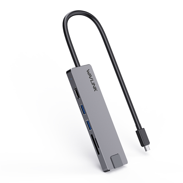 Docking Station WAVLINK USB-C Travel Mini/100W PowerDelivery/ 2xUSB3.0/1xHDMI 4K 60HZ/1xGigabit LAN/SD/Micro SD Card Reader