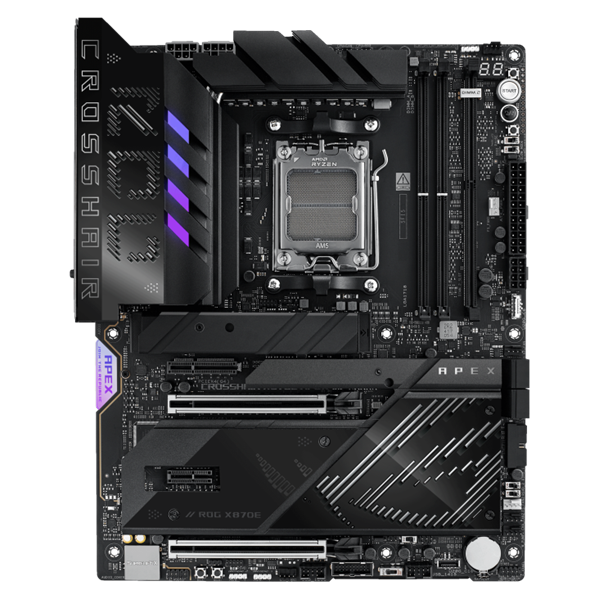 ASUS ROG CROSSHAIR X870E APEX, AM5, X870E, 4*DDR5, 4*SATA, 5*M.2, 8*USB 3.2, 2*Type-C, 2*USB4, 6*PCIx16, 1xPCIe 4, 1xPCIe, ATX; 90MB1KR0-M0EAY0