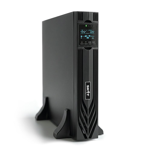Фото (8771) SKAT-UPS 2000-RACK-ON-E P3 - ИБП 2000 Вт, On-Line, синус, внешн. АКБ 48В, 8хC13