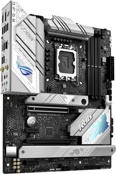 Фото ASUS ROG STRIX B760-A GAMING WIFI, LGA1700, B760, 4*DDR5, 4*SATA, 3*M.2, 9*USB 3.2, 4*USB 2.0, Type-C, 2*PCIx16, 2*PCIx1, DP+HDMI, ATX; 90MB1EP0-M1EAY0