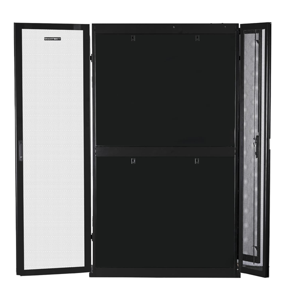Фото SMARTWATT Серверный шкаф Rack S-Series 42U 600x1200мм, двери с перфорацией, боковые панели 4шт и ролики в комплекте, черный (4512020620014)
