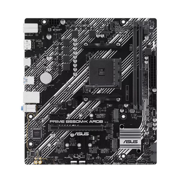 ASUS PRIME B550M-K ARGB, AM4, B550, 2*DDR4, 4*SATA, 2*M.2, 4*USB 3.2, 2*USB 2.0, 2*PCIx16, 1*PCIx1, DP+HDMI, mATX