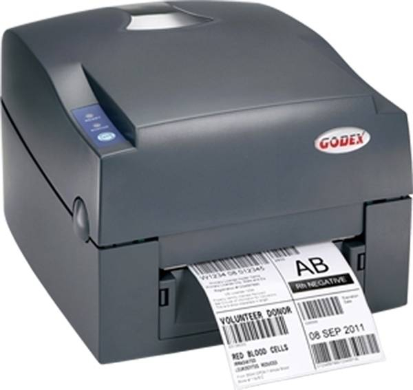 Godex TT G500UES, 203 dpi, 4", 5 ips, USB+RS232+Ethernet, 1" core ribbon