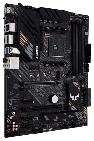 Фото ASUS TUF GAMING B550-PLUS, Socket AM4, B550, 4*DDR4, HDMI+DP, CrossFireX, SATA3 + RAID, Audio, 2,5Gb LAN, USB 3.2*8, USB 2.0*6, COM*1 header (w/o cable) ATX ; 90MB14G0-M0EAY0