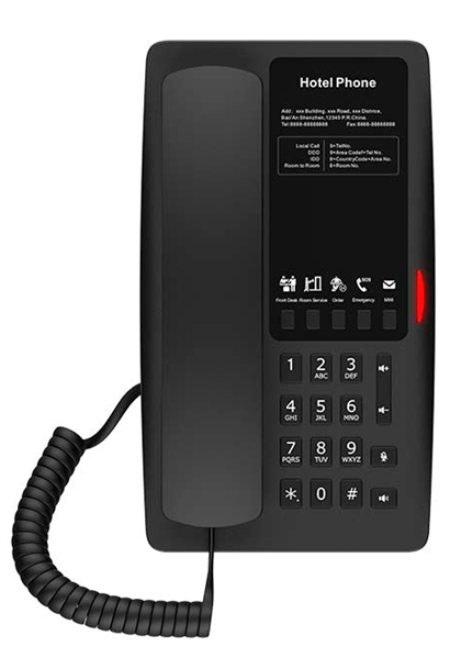 Фото Fanvil H4W, 2 SIP-акк., POE, БП в комп., 1x100 Mbps, Wi-Fi 6, Чёрный, 5 прог. клав.