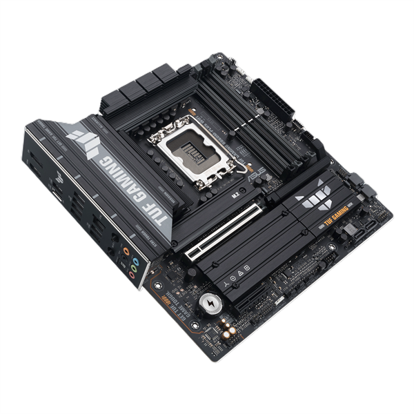 Фото ASUS TUF GAMING B860M-PLUS WIFI, LGA1851, B860, 4*DDR5, 4*SATA, 3*M.2, 6*USB 3.2, 1*USB 2.0, Type-C, 1*PCIx16, 1*PCIx4, DP+HDMI, mATX; 90MB1JV0-M0EAY0
