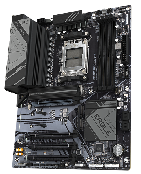 Фото GIGABYTE B650 EAGLE AX, AM5, B650, 4*DDR5, 4*SATA, 3*M.2, 2*USB 3.2, 6*USB 2.0, Type-C, 4*PCIx16, DP+HDMI, ATX