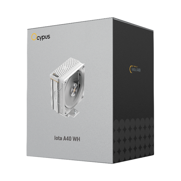 Фото Ocypus Iota A40 WH, 120mm FAN, Display Panel, 4 HEAT PIPES, 4-PIN PWM, 500-2000 RPM, 29DBA, FDB, LGA115X/1200/1700/18XX, AM4/AM5