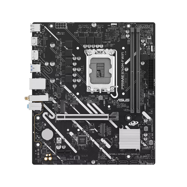 ASUS PRIME B760M-F WIFI, LGA1700, B760, 2*DDR5, 4*SATA, 2*M.2, 4*USB 3.2, 2*USB 2.0, 1*PCIx16, 1*PCIx1, HDMI+DP, mATX; 90MB1N00-M0EAY0