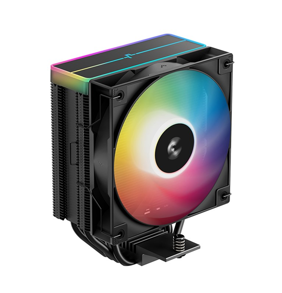 DEEPCOOL AG400 BK ARGB V2 LGA1851/1700/1200/115X/AM5/AM4 (18шт/кор, TDP 220W, PWM, ARGB Fan 120mm, 4 тепл. трубки, черный) RET (R-AG400-BKAMMN-GJD)