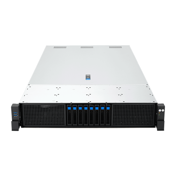 Фото ASUS RS720A-E13-RS8G: 2U, 2x AMD EPYC 9005/9004 SP5, 24x DDR5 RDIMM, 8x NVMe/SATA/SAS, 8x PCIe 5.0, up to 3x dual-slot GPU, 2x OCP 3.0, 2x 3200W PSU