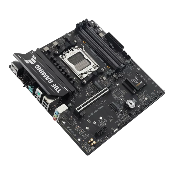 Фото ASUS TUF GAMING A620AM-PLUS, AM5, A620A, 4*DDR5, 4*SATA, 2*M.2, 2*USB 3.2, 4*USB 2.0, 1*PCIx16, 1*PCIx1, 2*DP+HDMI, mATX;
