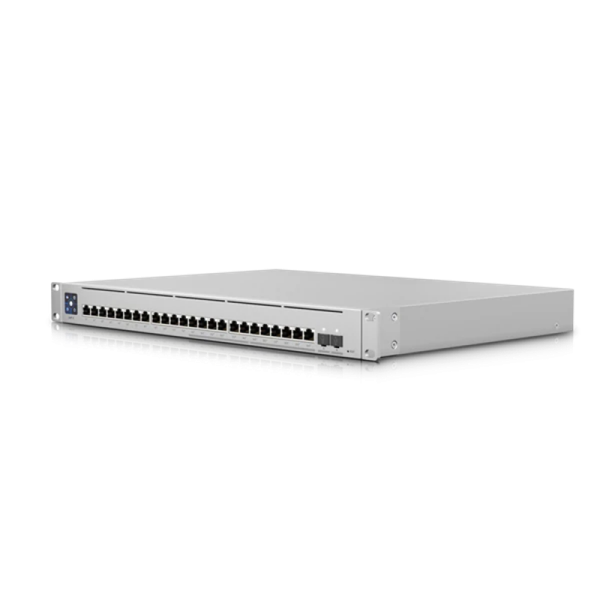 Фото Ubiquiti Switch Enterprise 24 PoE Layer 3, PoE switch with (12) 2.5GbE, 802.3at PoE+ RJ45 ports, (12) GbE, 802.3at PoE+ RJ45 ports, and (2) 10G SFP+ ports.