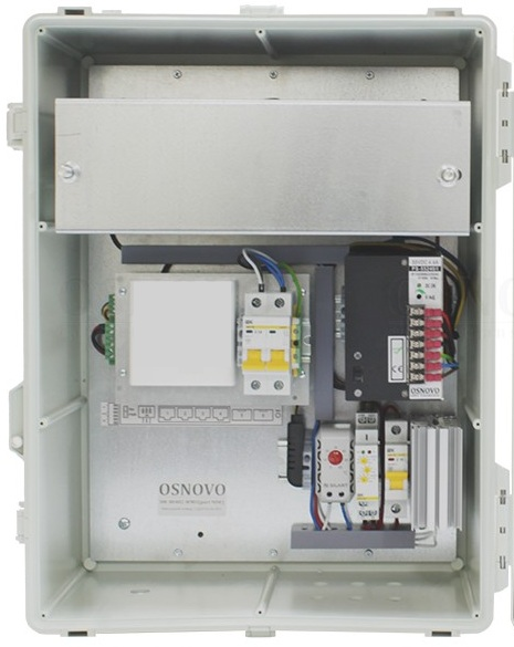 OSNOVO SW-80402-WMU(port 90W) Уличный Web-управляемый PoE коммутатор на 6 портов с термостабилизацией и резервным питанием (АКБ - 7Ач). Порты: 4 x GE (10/100/1000Base-T) с PoE (до 90W) + 2 x GE SFP (1