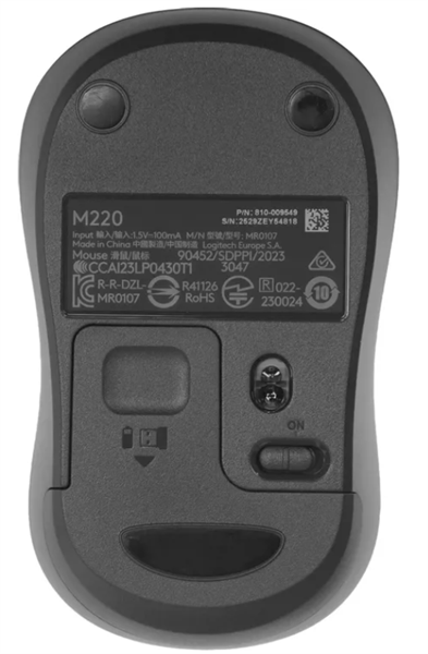 Фото Logitech Wireless Mouse M220 SILENT Charcoal, CN, [910-004878/910-004895]