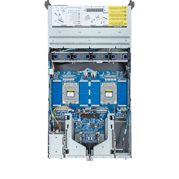 Фото Gigabyte Server Platform R283-Z91 Rev.3x / 2U / 2xAMD (9004/9005) / 2xHS / 24xDIMM / 12xLFF SAS/SATA via RAID + 2xSFF SAS/SATA + 3xM.2 PCIe Gen3 / 2x1GbE / 2xOCP 3.0 / 6xFHHL / 2x1600W / Rails / 1Y