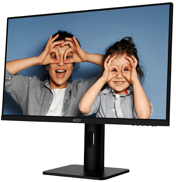 Фото MSI PRO MP273UP E6 27" 16:9 UHD(3840x2160) IPS Flat,1ms(MPRT),1000:1,100M:1,300nit,178/178,2xHDMI 2.0,DP 1.4,Speaker,Tilt,Swivel,Height,Pivot,VESA,60Hz,Black,1y war-ty