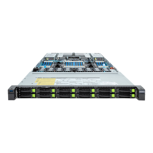 Фото Gigabyte Server Platform R183-S96 / 1U / 2xIntel (Gen 4/5) / 2xHS / 32xDIMM / 12xSFF NVME/SAS/SATA / 2x1GbE / 2xOCP 3.0 / 2xFHHL / 2x1600W / Rails / 1Y