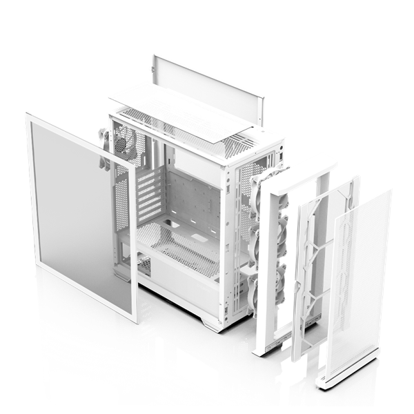 Фото ZALMAN Z10 DUO White, ATX, WHITE, WINDOW, 2x3.5", 2x2.5", 2xUSB3.0, 1xUSB 3.1 Type-C, FRONT 3x120mm Infinity Mirror ARGB, REAR 1x120mm Infinity Mirror ARGB, replaceable front panel