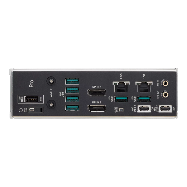 Фото ASUS PRO WS TRX50-SAGE WIFI A, AMD TRX50, 4*DDR5, 4*SATA, 3*M.2, 2 x SlimSAS, 6*USB 3.2, 1*USB 2.0,Type-C, DP, 4*PCIx16, CEB; 90MB1LE0-M0EAY0