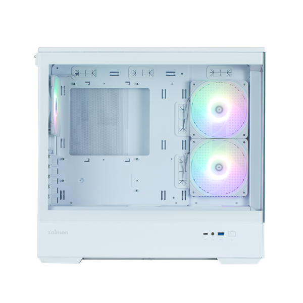 Фото ZALMAN P30 V2, MATX, WHITE, WINDOW, 2x3.5", 3x2.5", 1xUSB TYPE-C, 1xUSB3.0, SIDE 2x120mm ARGB, REAR 1x120mm ARGB, VGA support