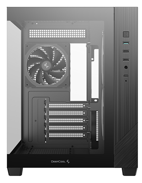 Фото Deepcool CG330 3F без БП, боковое окно (панорама), 3x120mm ARGB PWM вентилятора, черный, mATX (R-CG330-BKNGM3-G)