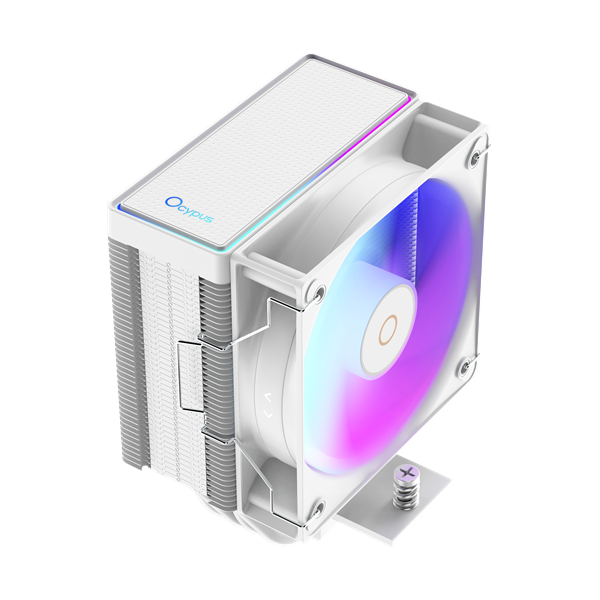 Фото Ocypus Gamma A40 WH ARGB, 100mm ARGB FAN, Top ARGB Panel, 4 HEAT PIPES, 4-PIN PWM, 600-2400 RPM, 29DBA, HYDRO BEARING, LGA115X/1200/1700/18XX, AM4/AM5