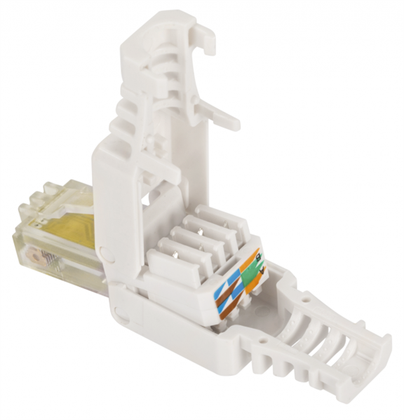 Фото Полевой коннектор RJ-45 8P8C, неэкранированный, категории 5E