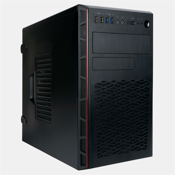 Mini Tower InWin EMR065 Black __________ U3.0*2+U2.0*2 A(HD) +intrusion switch mATX (без блока питания)