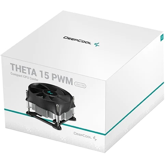 Фото DEEPCOOL THETA 15 PWM 1700 LGA1700 низкопрофильный 52mm (64шт/кор, TDP 65W, PWM, Fan 100mm, на винтах) Color BOX (DP-ICAS-T15P-17)