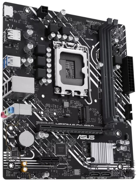 Фото ASUS PRIME H610M-F D4 R2.0, LGA1700, H610, 2*DDR4, 2*SATA, 1*M.2, 2*USB 3.2, 4*USB 2.0, 1*PCIx16, 1*PCIx1, HDMI, mATX; 90MB1H70-M0EAY0