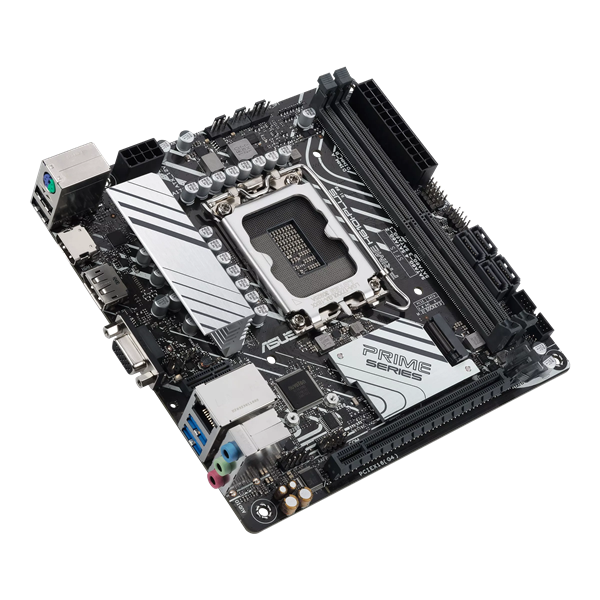 Фото ASUS PRIME H610I-PLUS-CSM, LGA1700, B610, 2*DDR5, 4*SATA, 1*M.2, 2*USB 3.2, 2*USB 2.0, 1*PCIx16, HDMI+DP+VGA, mITX; 90MB1GB0-M0EAYC